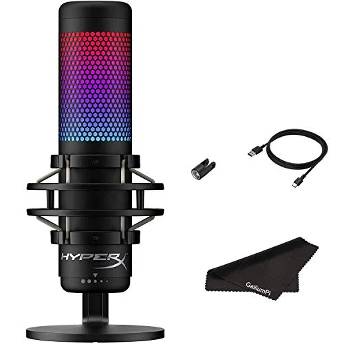 HyperX QuadCast S USB Microphone RGB Gaming Professional Microphone Used